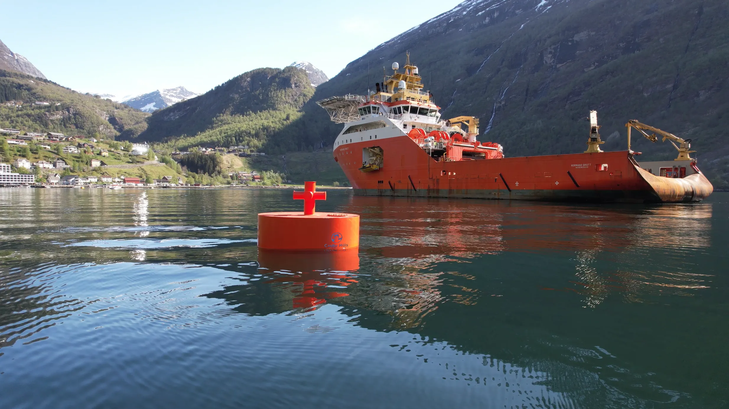 Mooring Buoy in the Norwegian Fjord