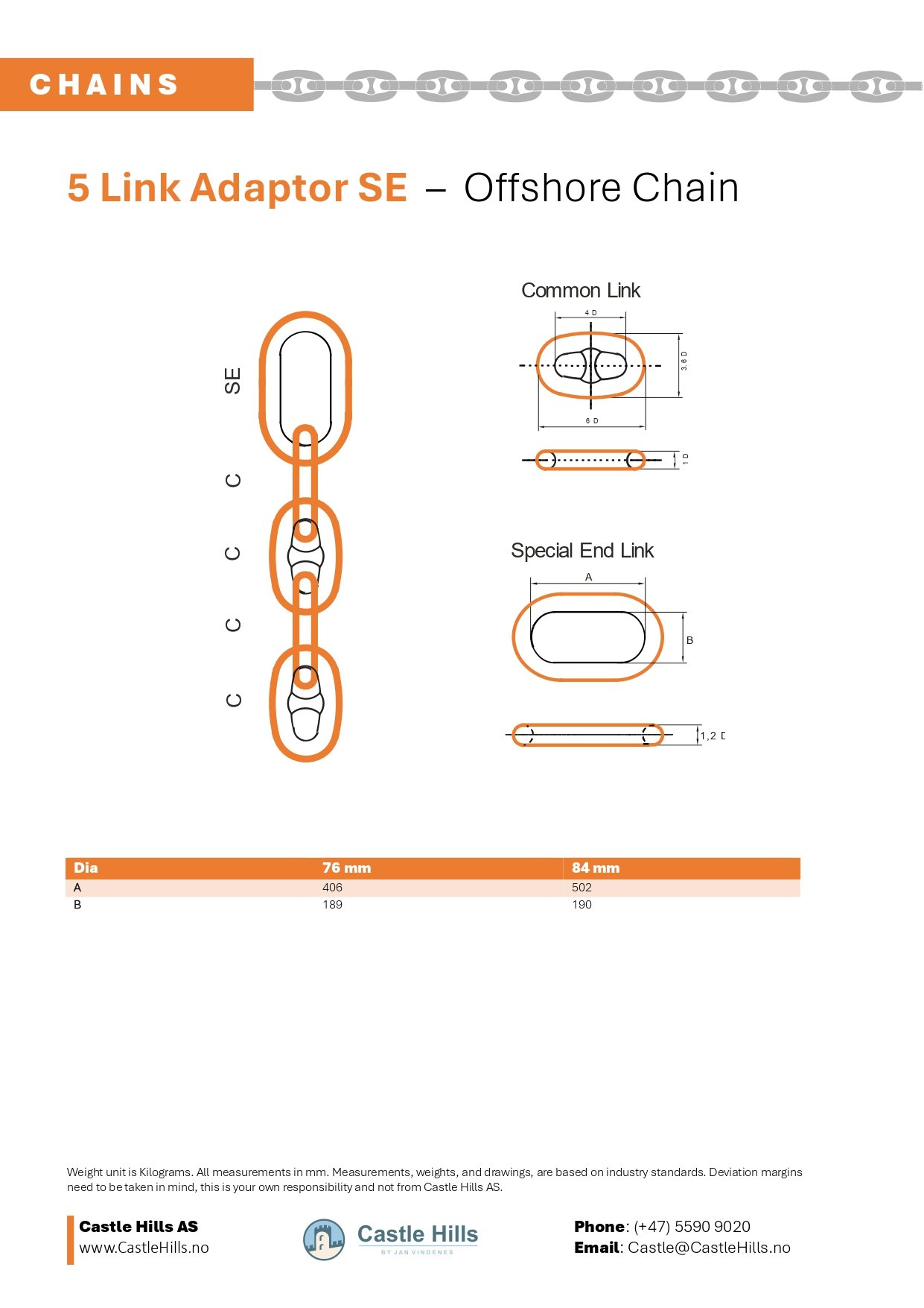 5 Link Adaptor drawing