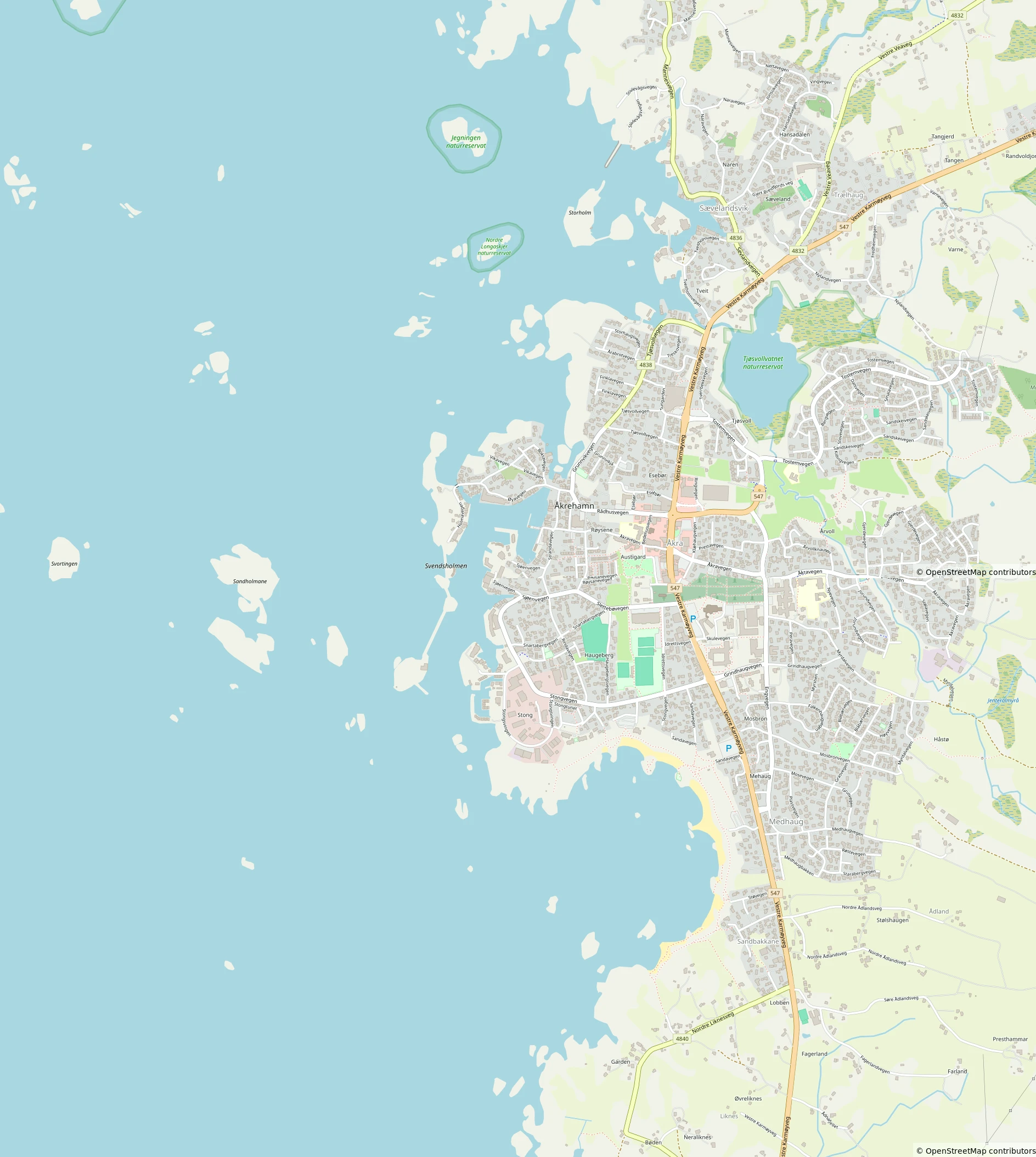 Åkrehamn Map