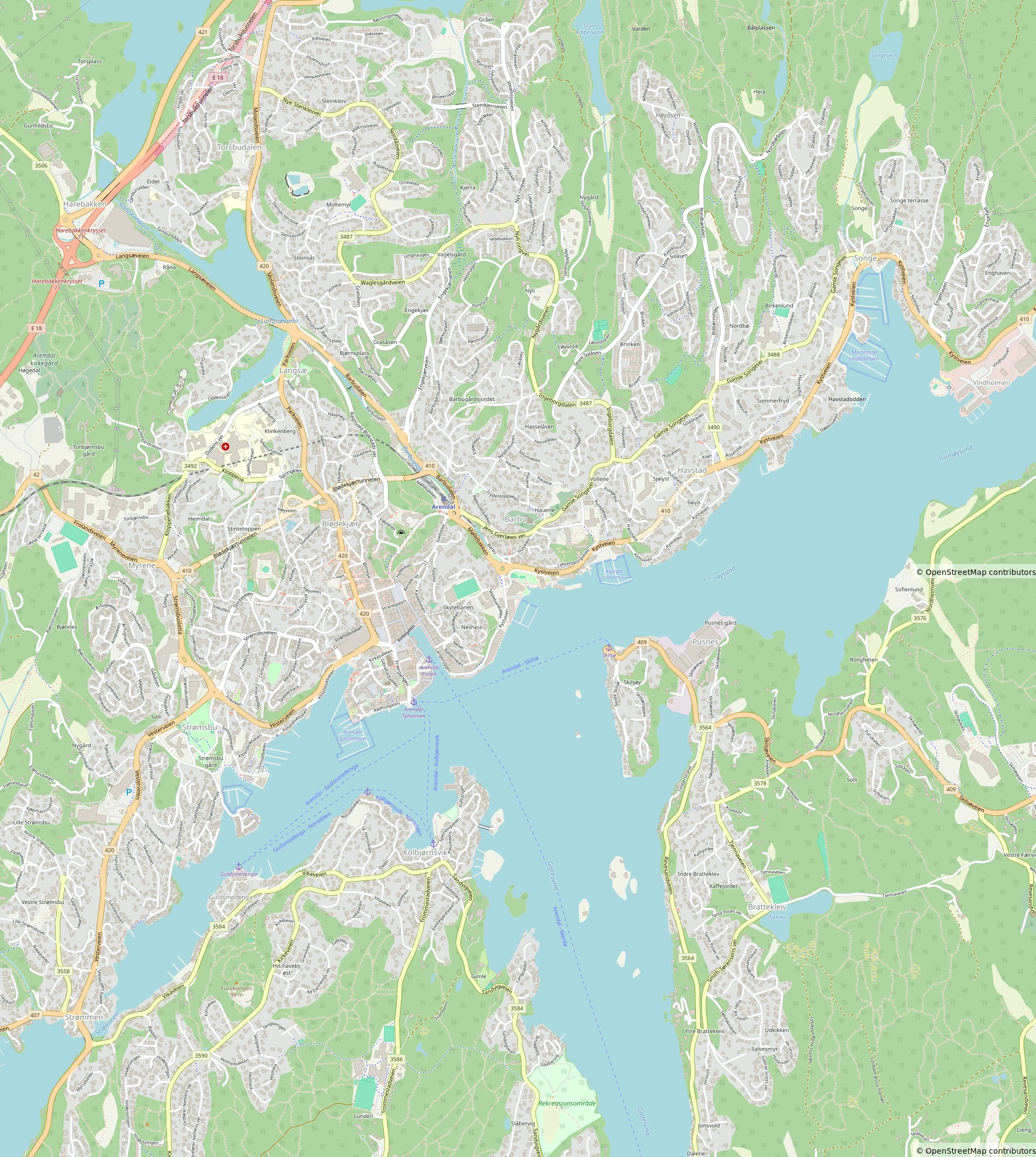 Arendal Map