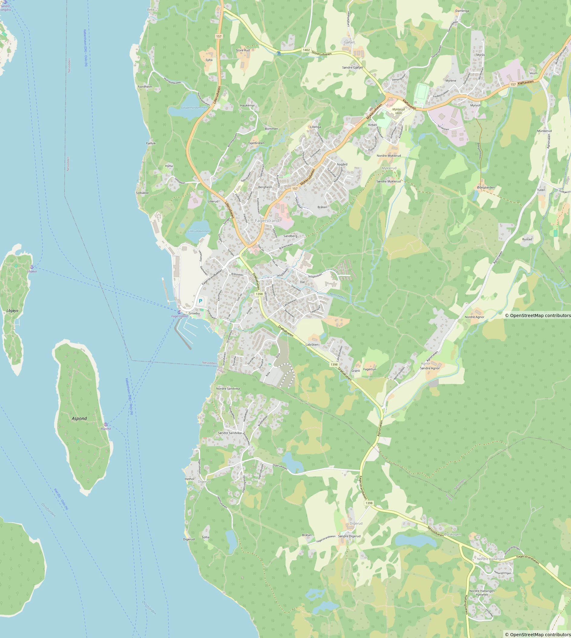 Fagerstrand Map
