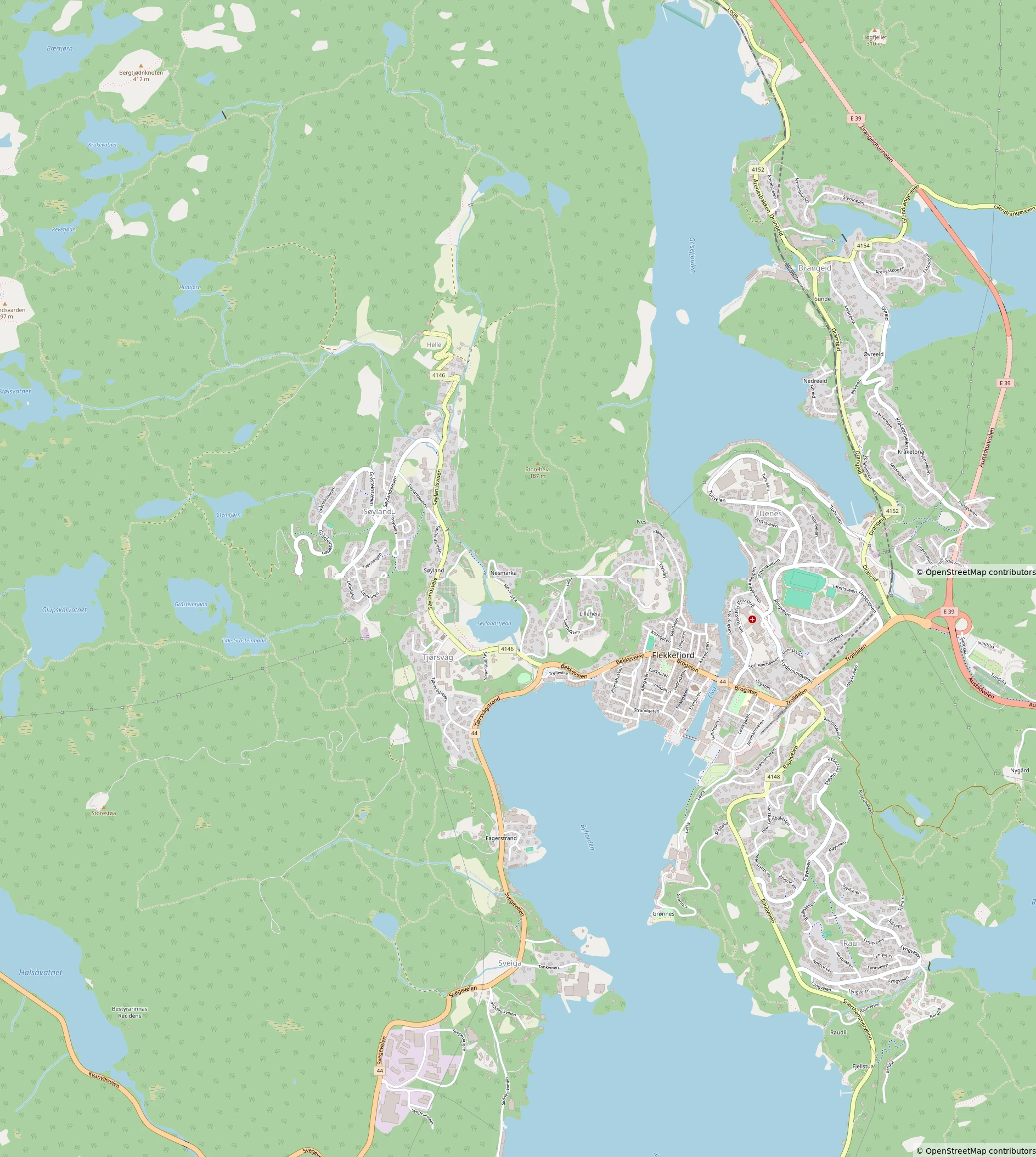 Flekkefjord Map