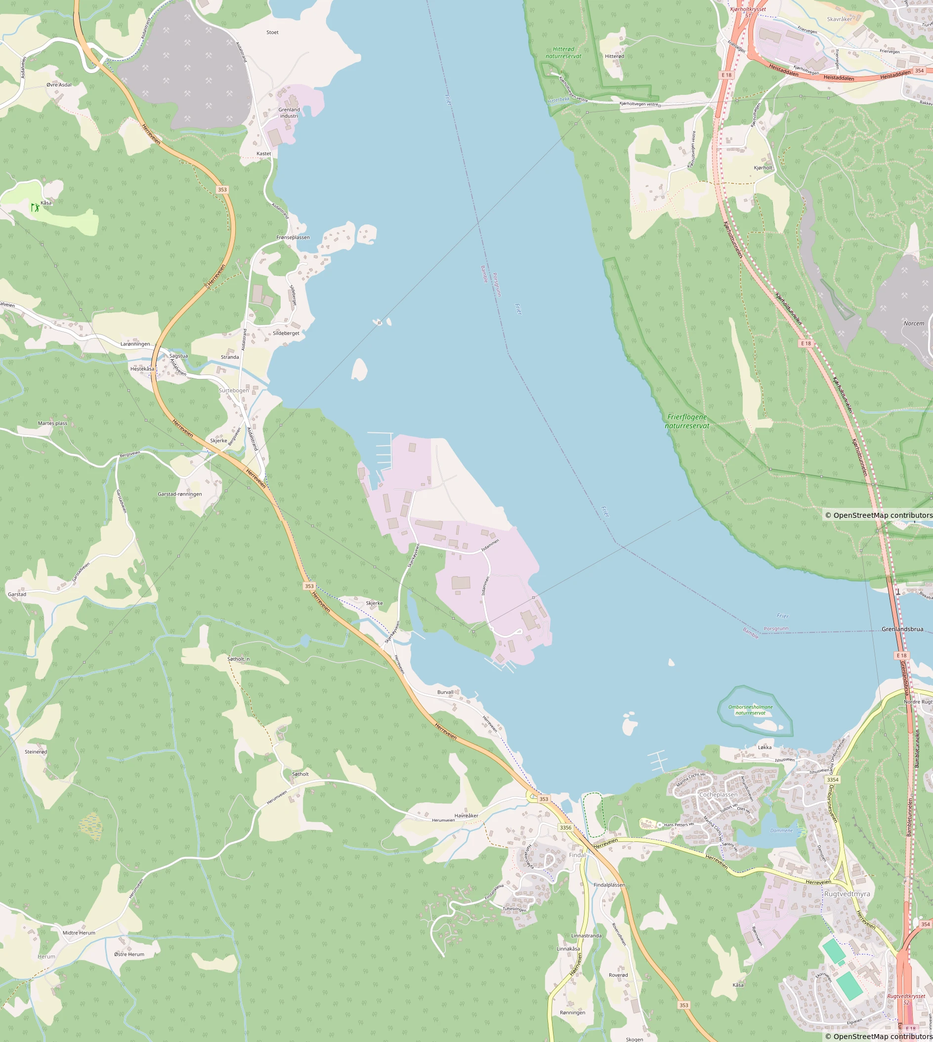Herøya Map