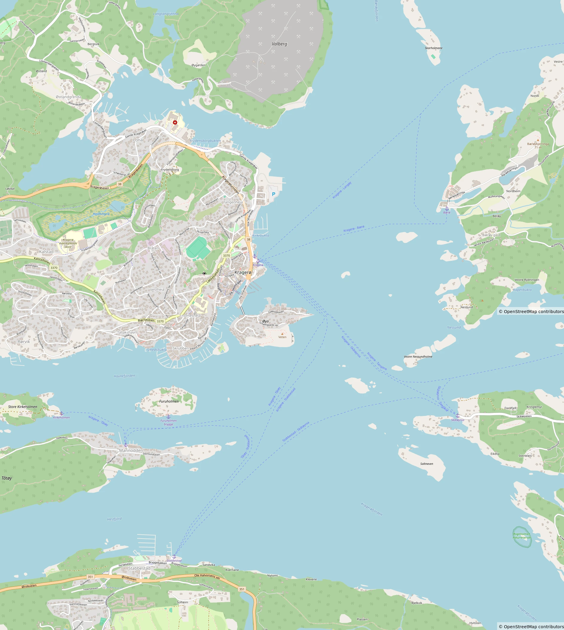 Kragerø Map