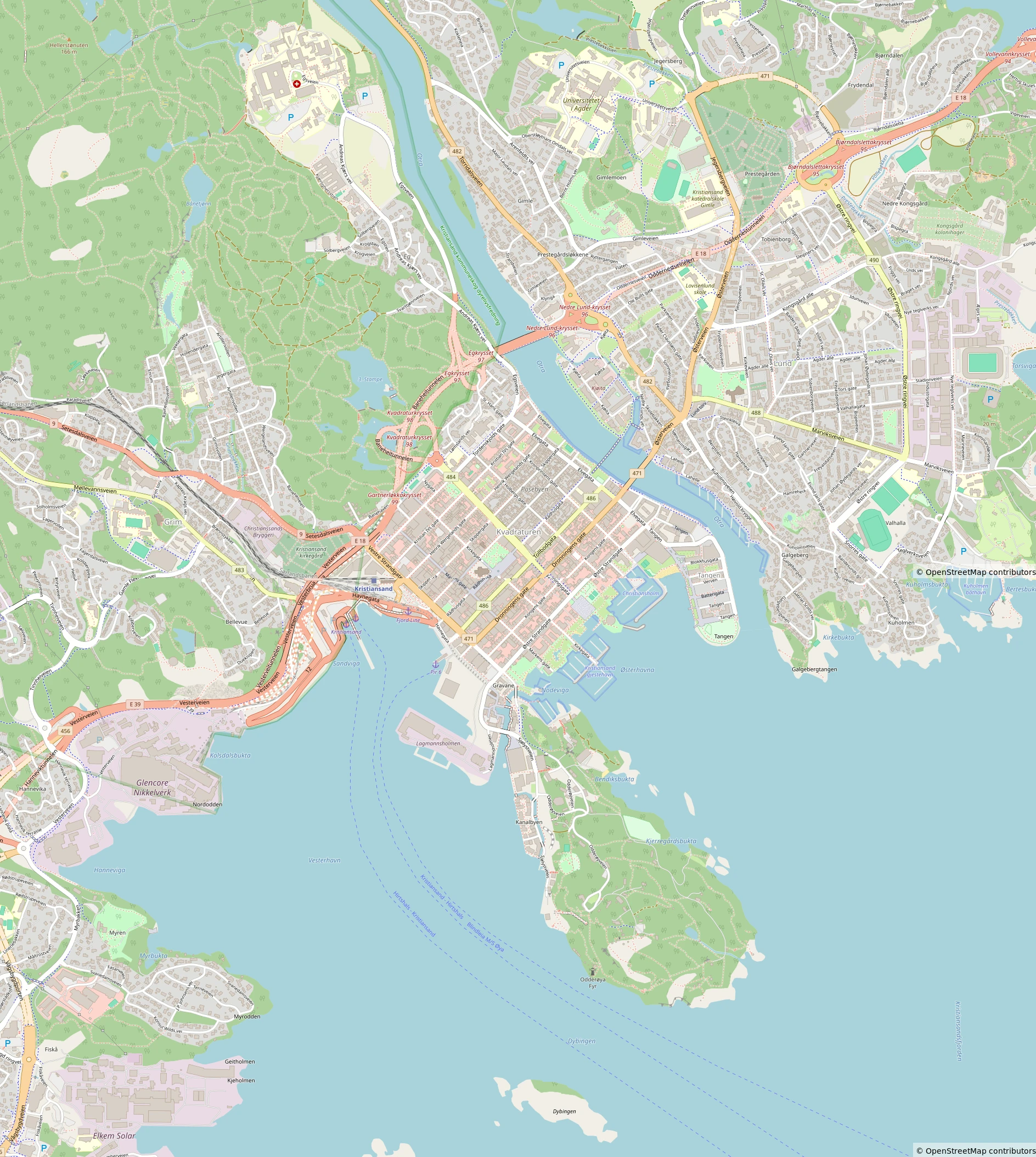 Kristiansand Map