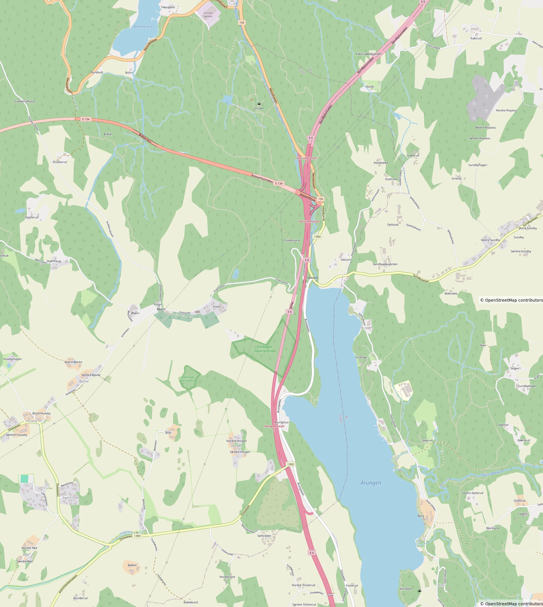 Nærsnes Map