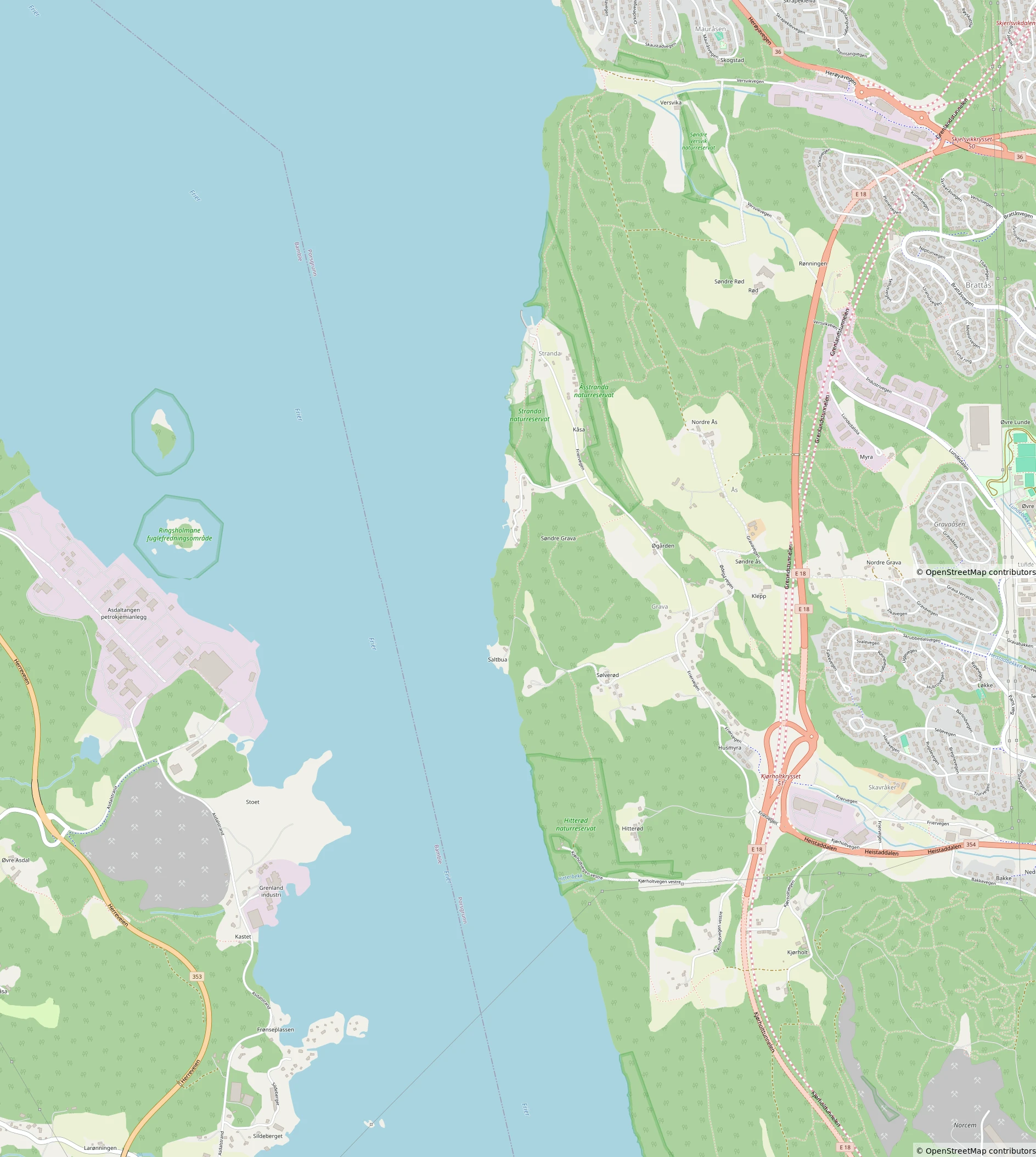 Porsgrunn Map
