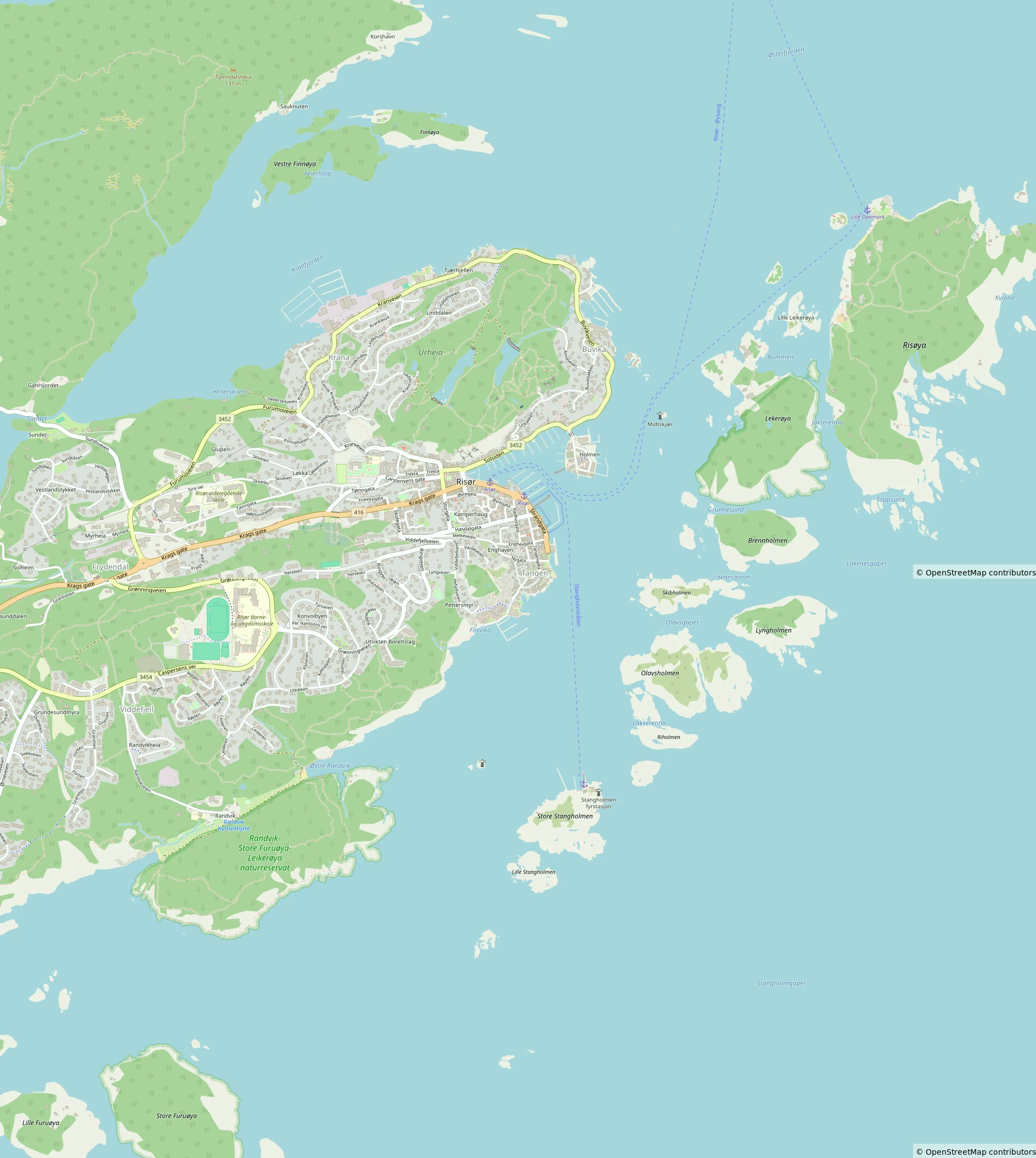 Risør Map