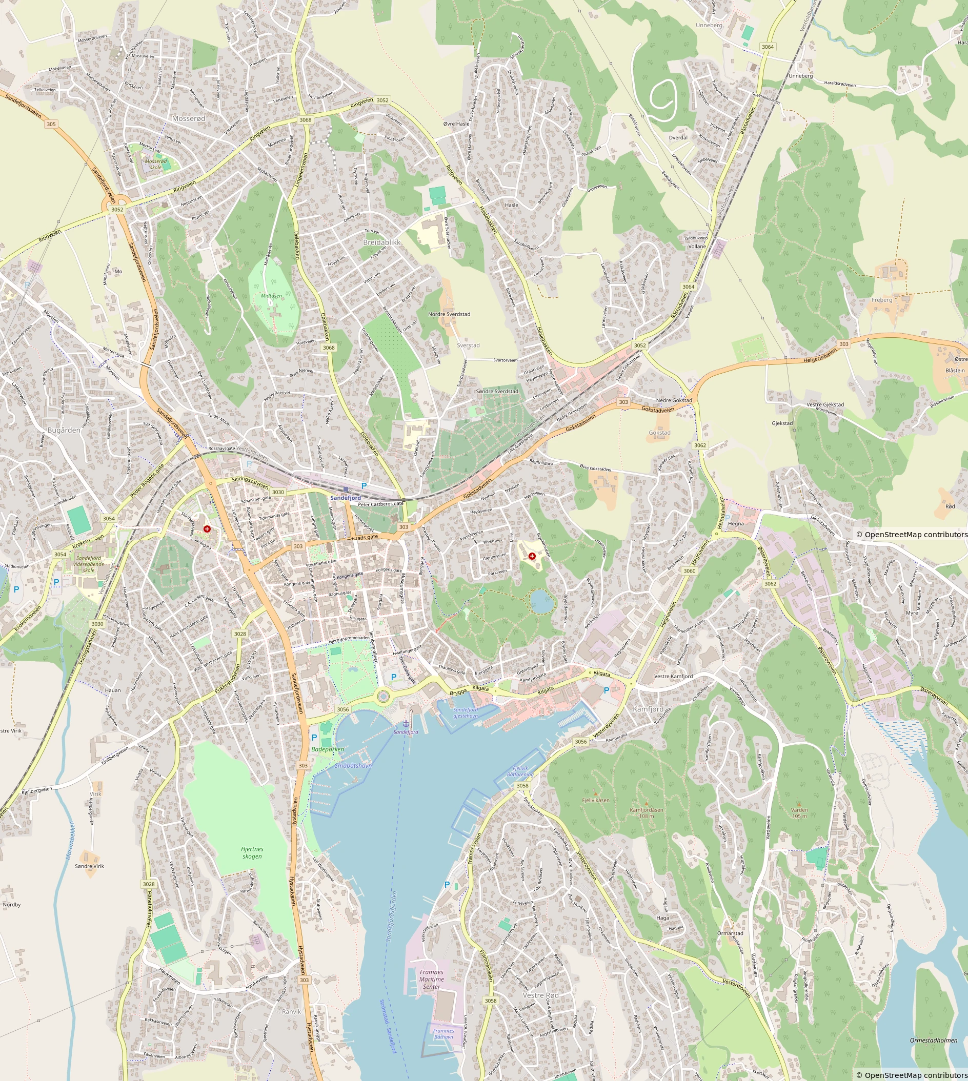 Sandefjord Map