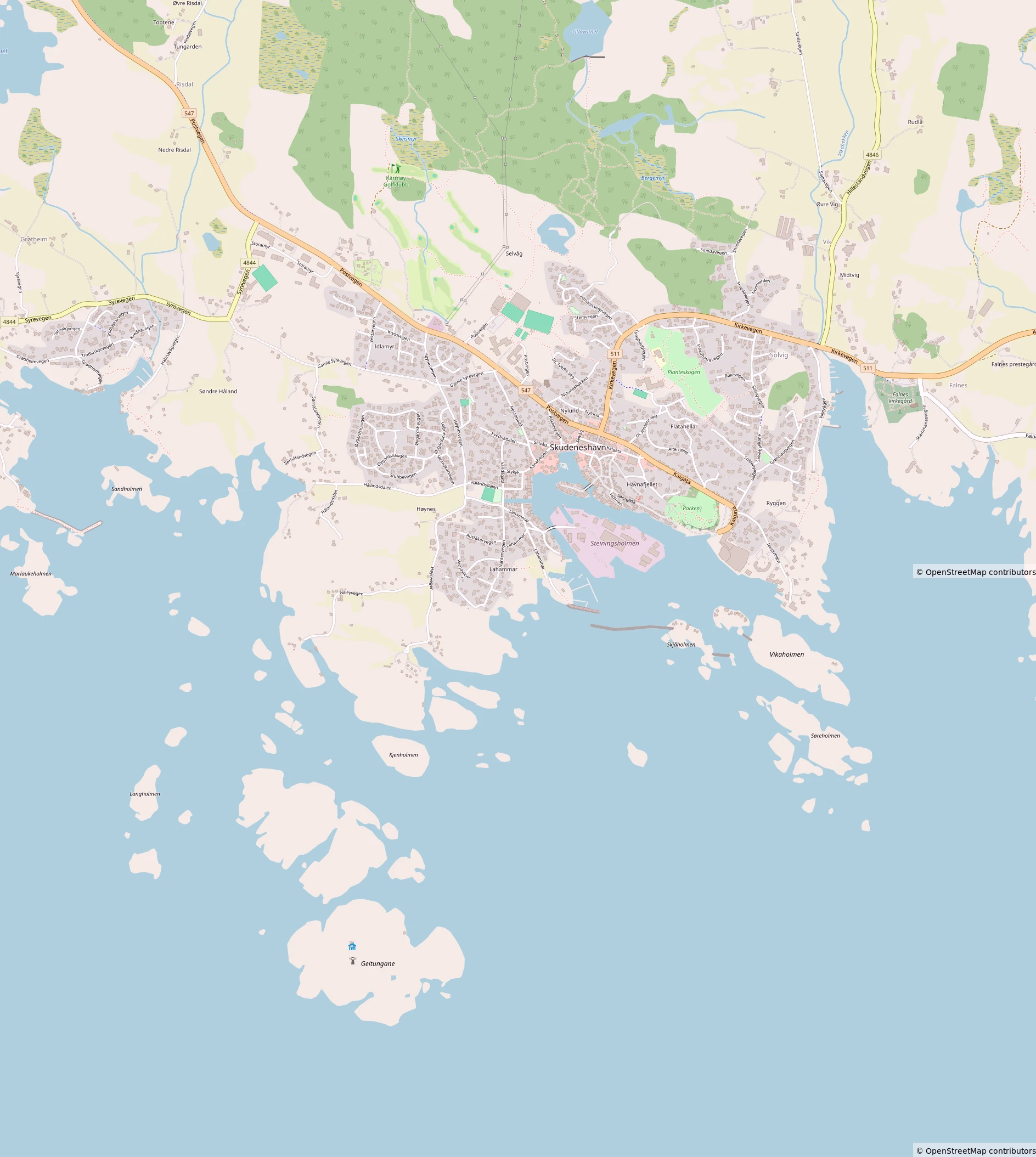Skudeneshavn Map