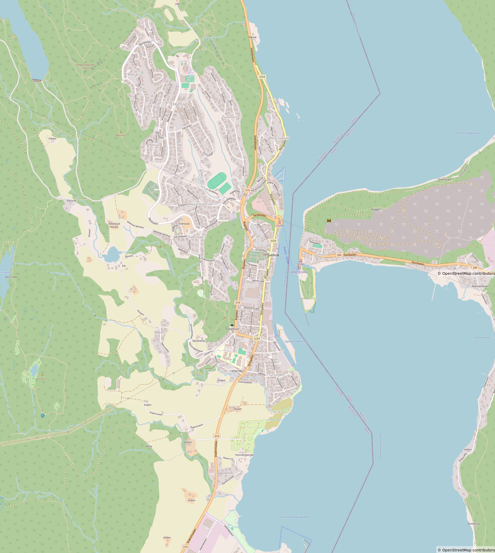 Svelvik Map