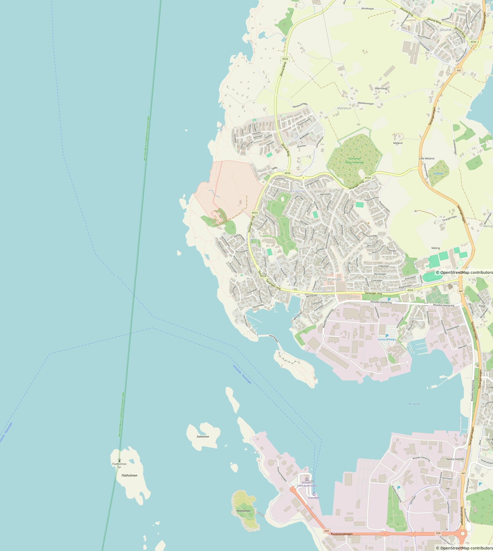 Tananger Map