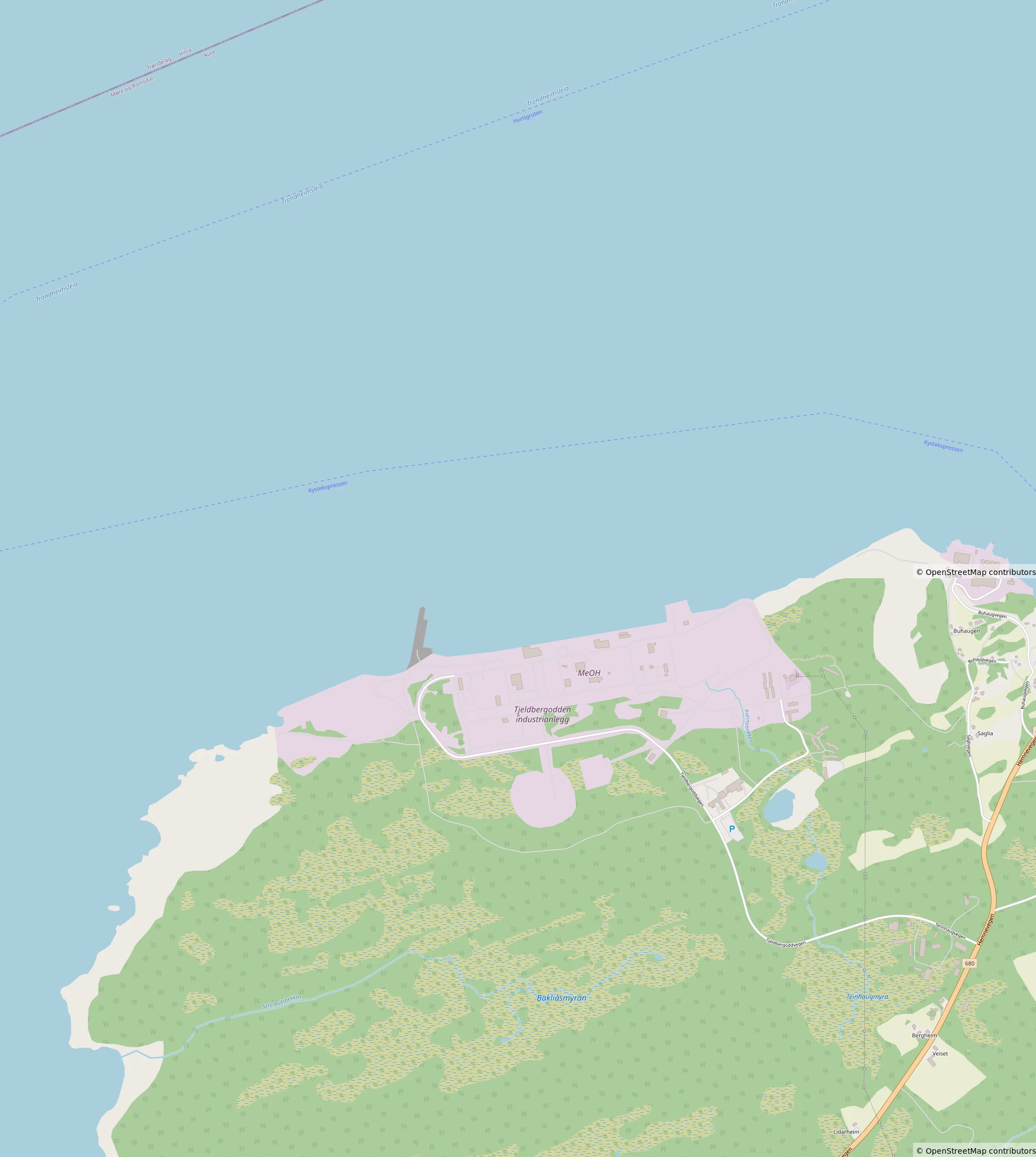 Tjeldbergodden Map
