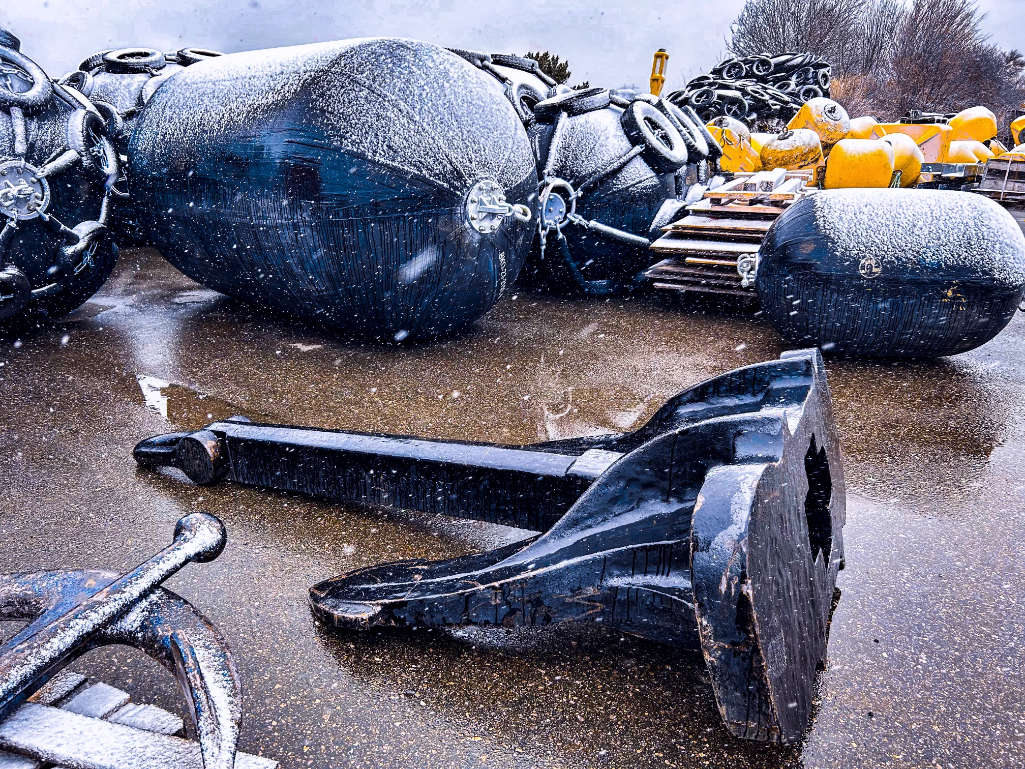 Plough anchors in Bergen, Norway